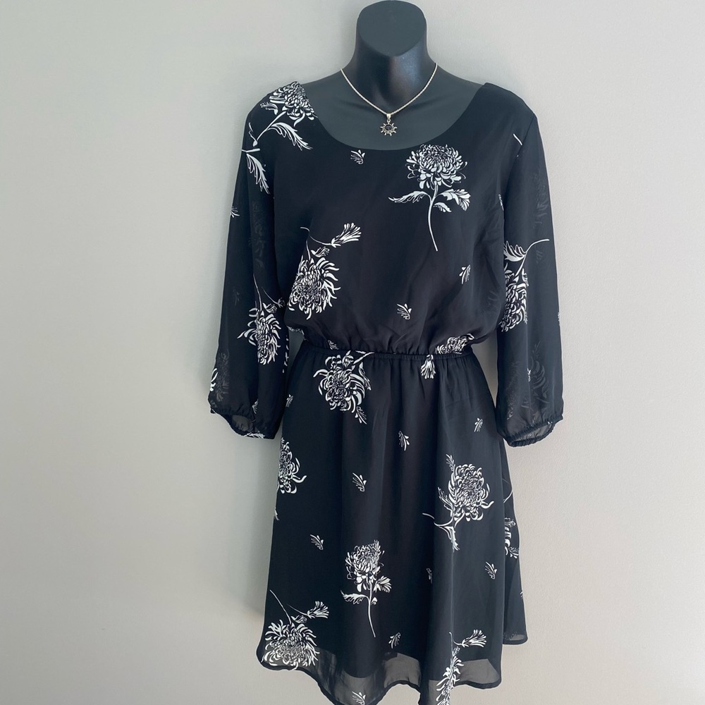 Maurices black floral dress